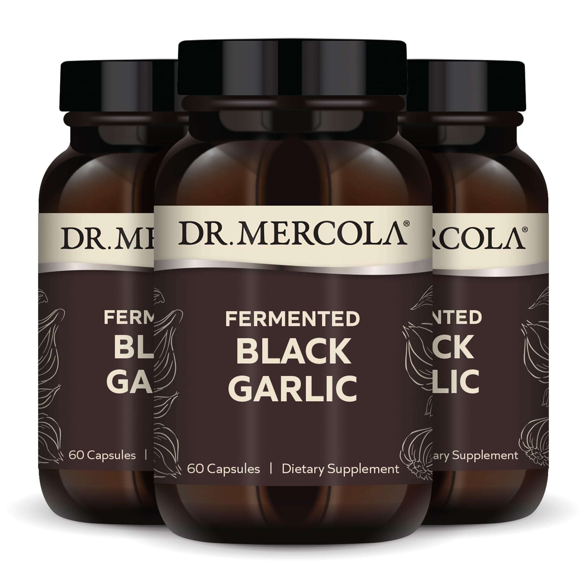 Dr. Mercola frasco frontal mostrando 180 cápsulas y marca