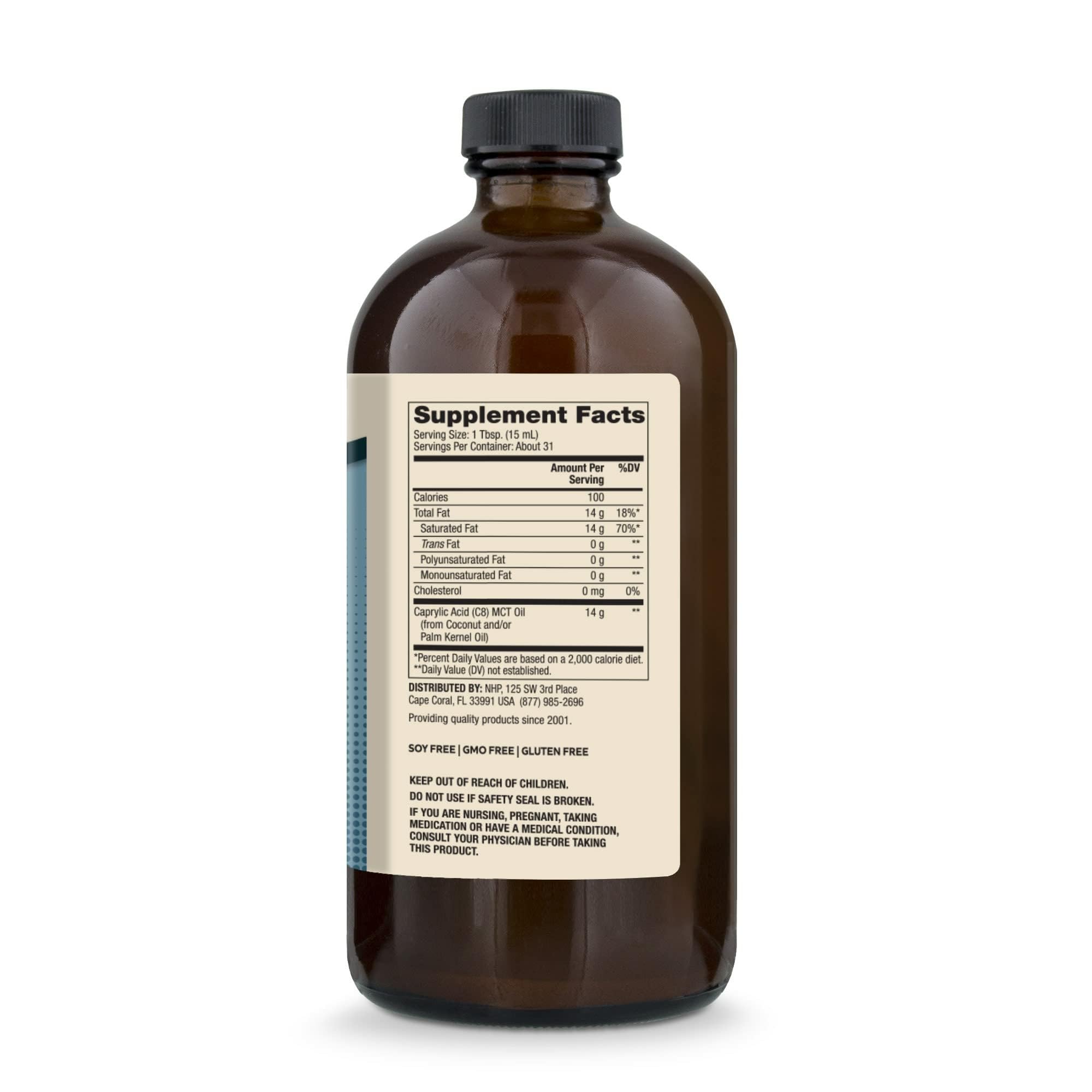 Dr. Mercola textura del aceite MCT mostrando claridad y aspecto limpio beneficioso