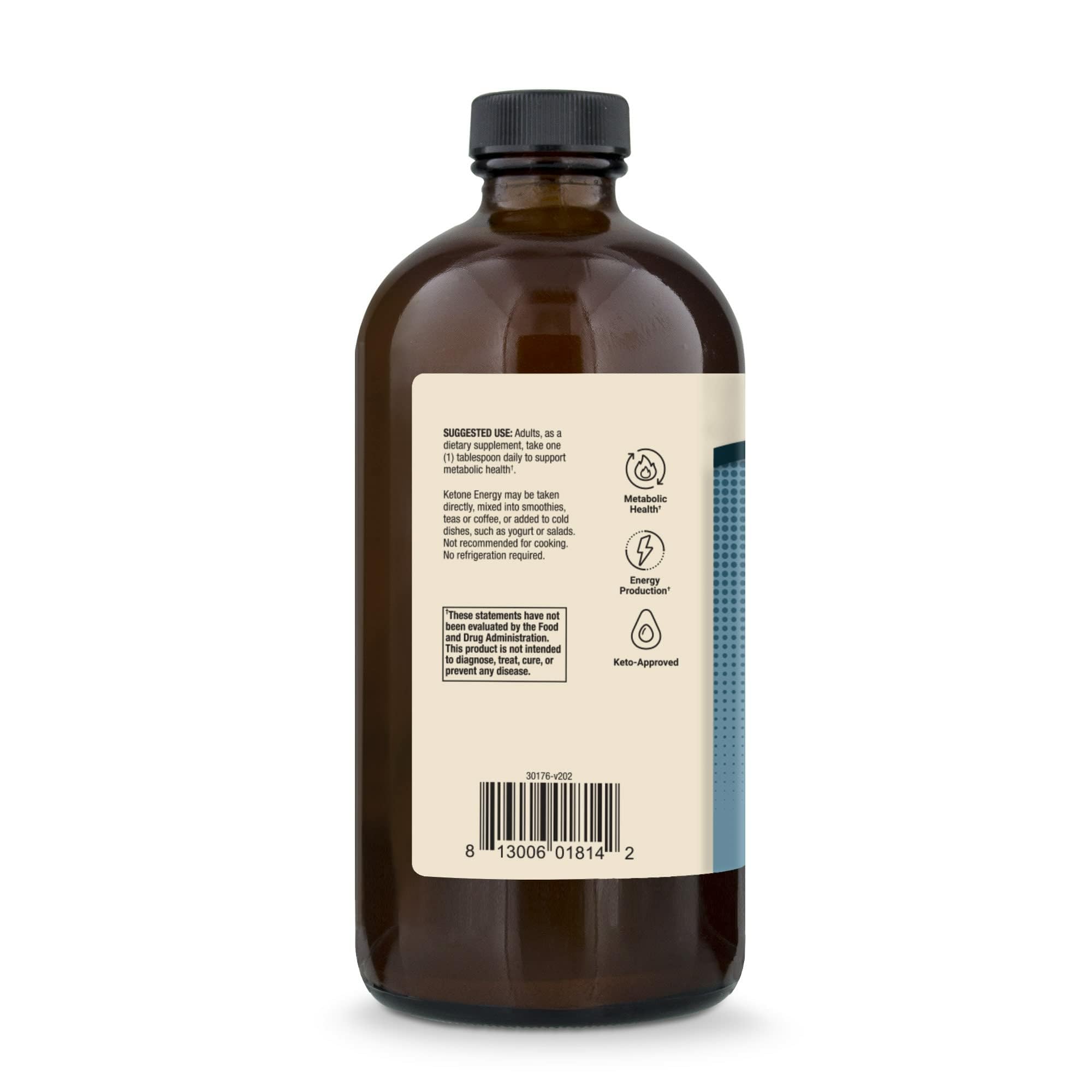 Dr. Mercola MCT Oil vertido en vaso para preparación rápida y energía inmediata