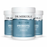 Dr. Mercola Biothin Probiotic envase frontal que muestra 90 cápsulas para apoyo digestivo