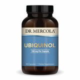 Dr. Mercola bote frontal mostrando etiqueta y beneficio energético