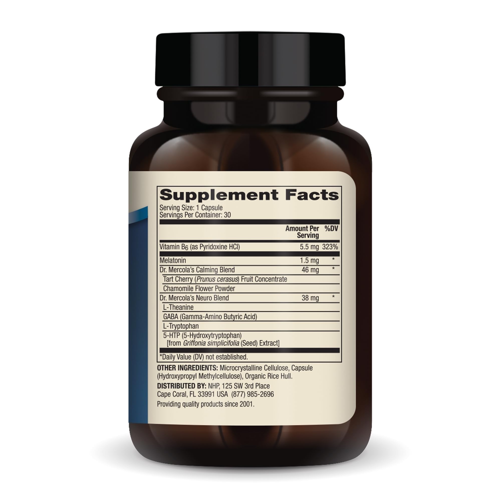 Dr. Mercola cápsula detalle de textura que sugiere fácil de tragar