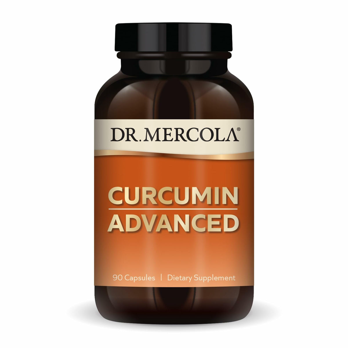 Dr. Mercola frasco frontal mostrando diseño y beneficios claros