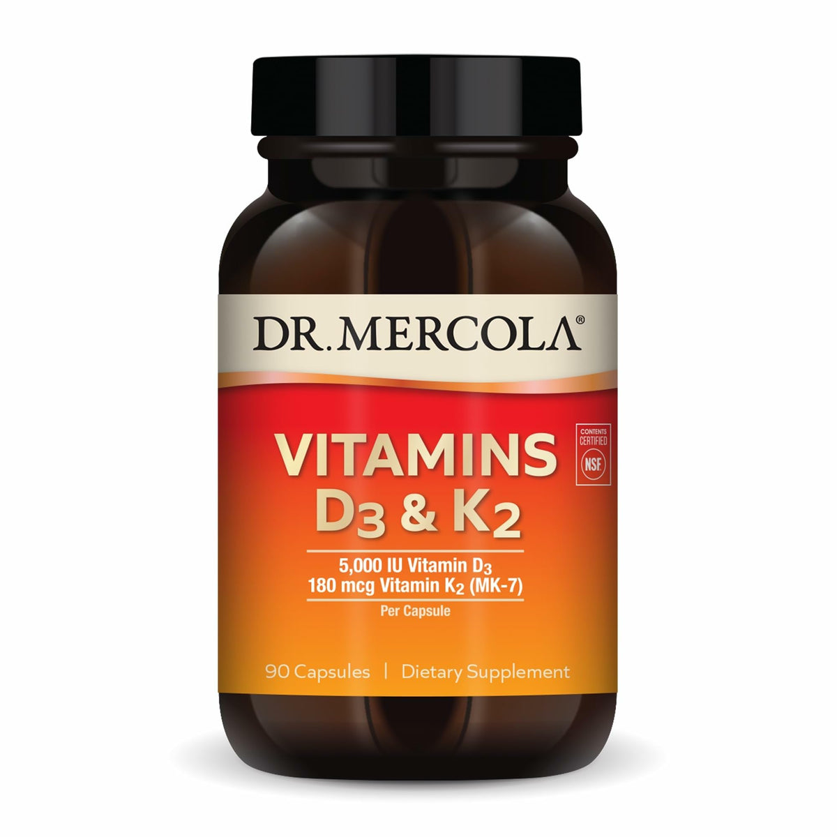 Dr. Mercola mostrando el envase frontal, confianza y pureza