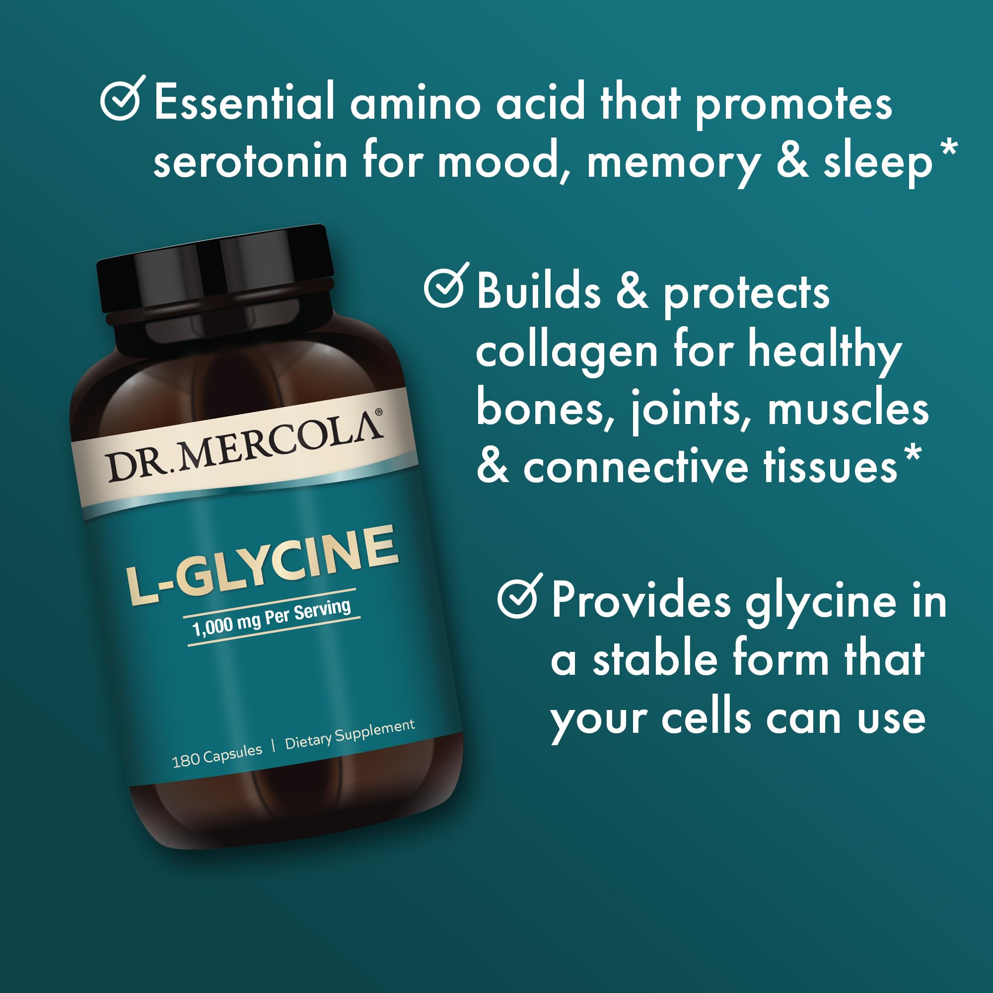 Dr. Mercola etiqueta con información de ingredientes y pureza