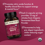 Dr. Mercola etiqueta informativa con ingredientes y certificados orgánicos