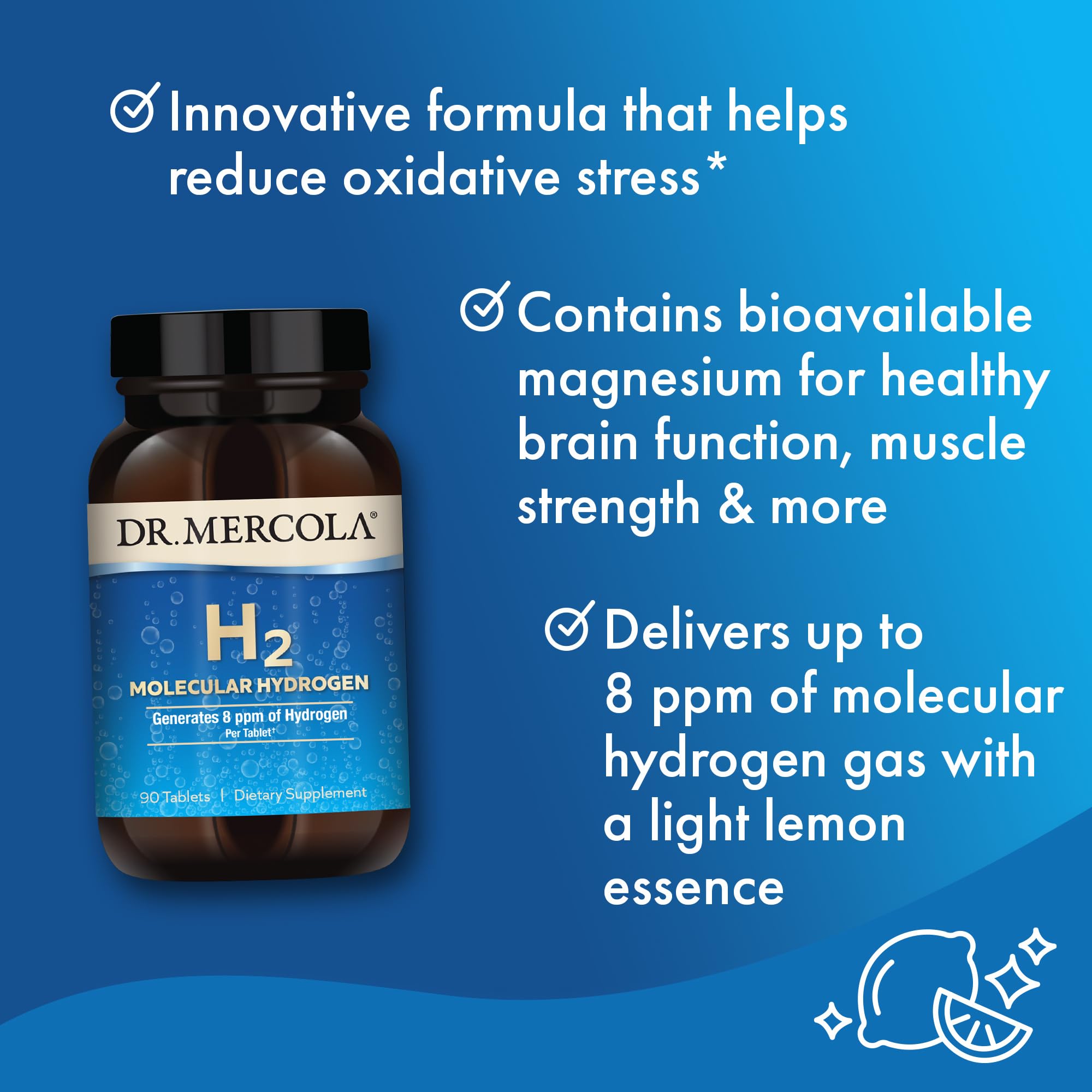 Dr. Mercola etiqueta con ingredientes y ventaja sin OGM ni alérgenos