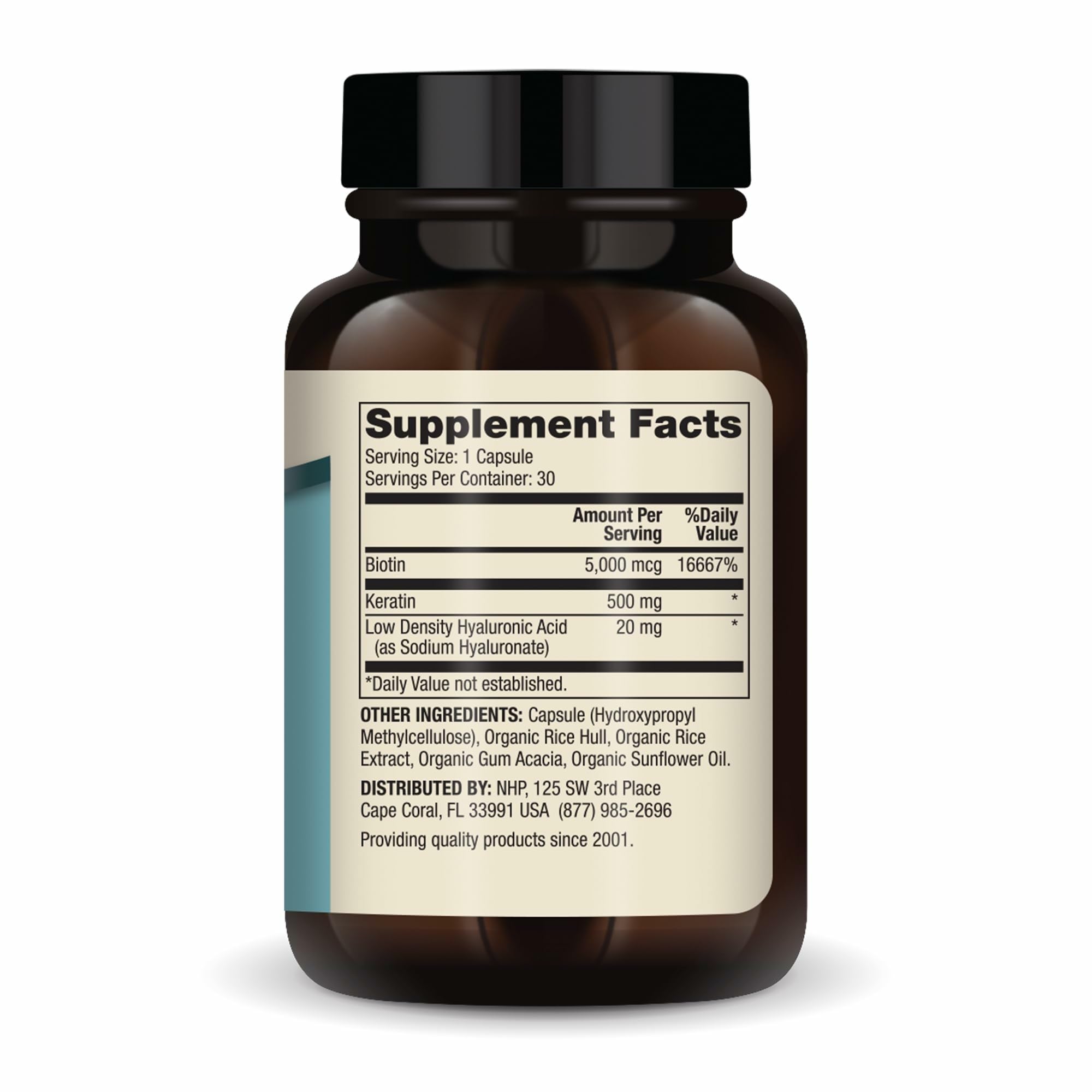 Dr. Mercola etiqueta con lista de ingredientes y beneficios claros