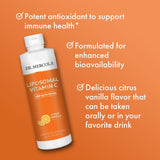 Dr. Mercola etiqueta nutricional destacando vitamina C y E