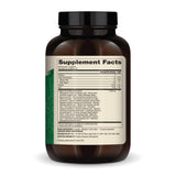 Dr. Mercola cápsula abierta con polvo verde que ilustra potencia nutricional y origen vegetal