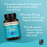 Dr. Mercola frasco junto a regla para comparar tamaño y dosis