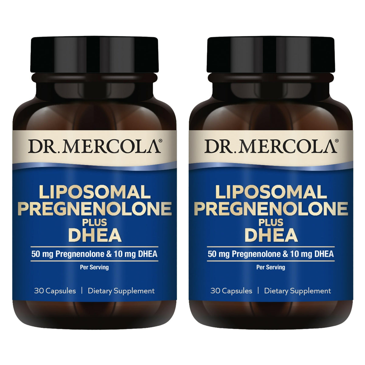 Dr. Mercola frente del empaque mostrando el producto y beneficios visibles