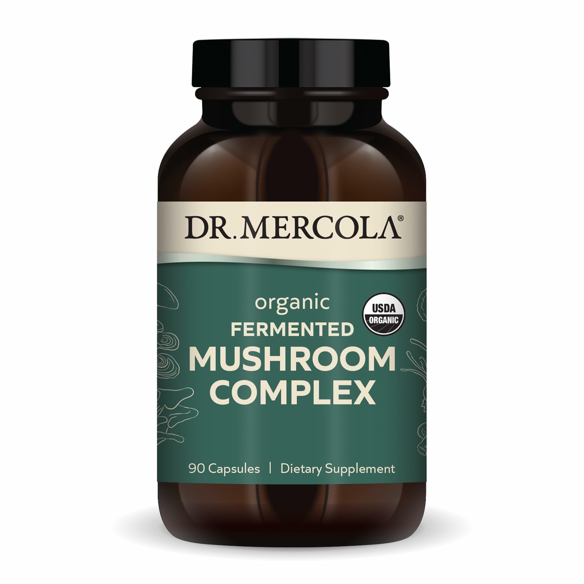 Dr. Mercola frente del envase mostrando diseño y origen orgánico