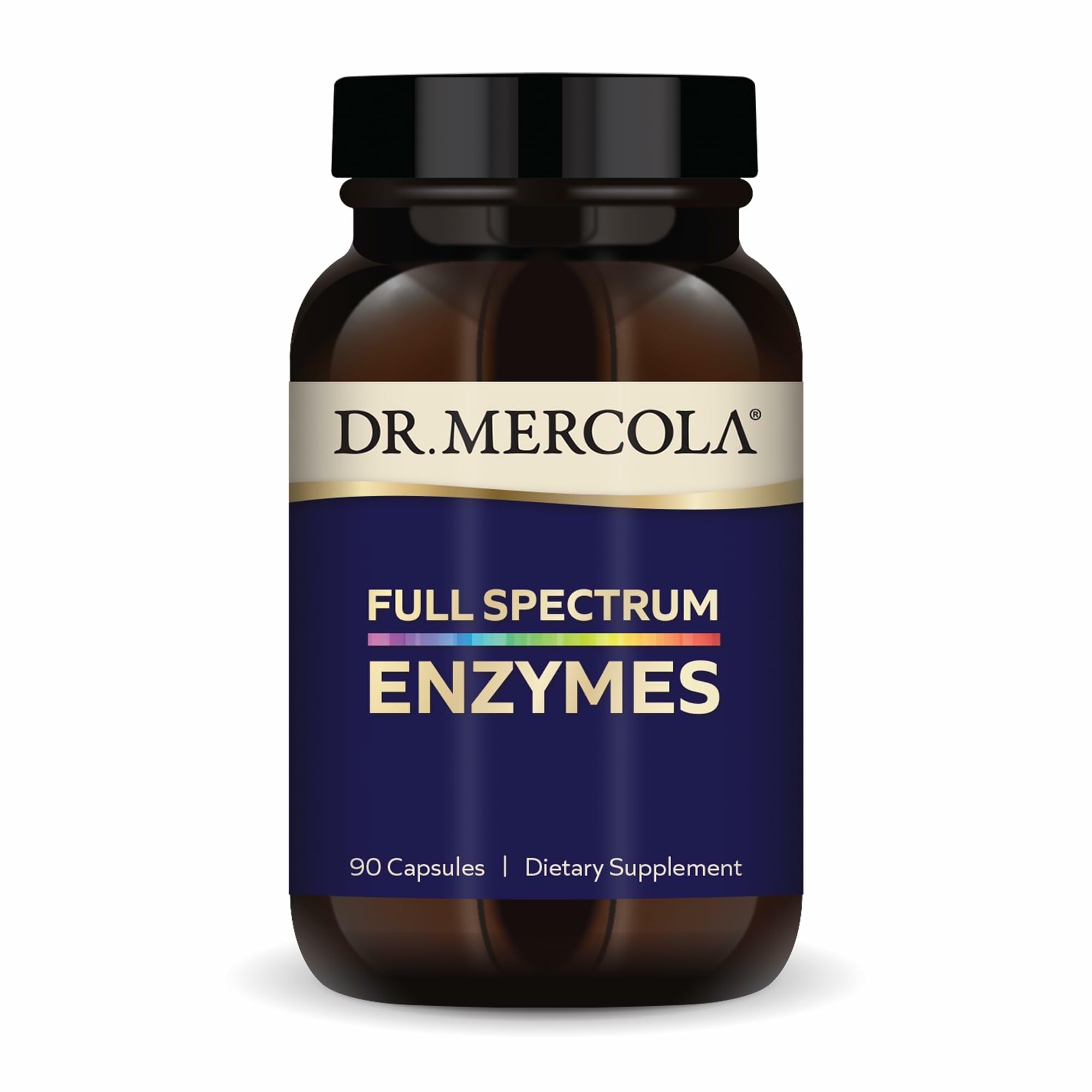 Dr. Mercola frente del producto que muestra la presentación y beneficio digestivo
