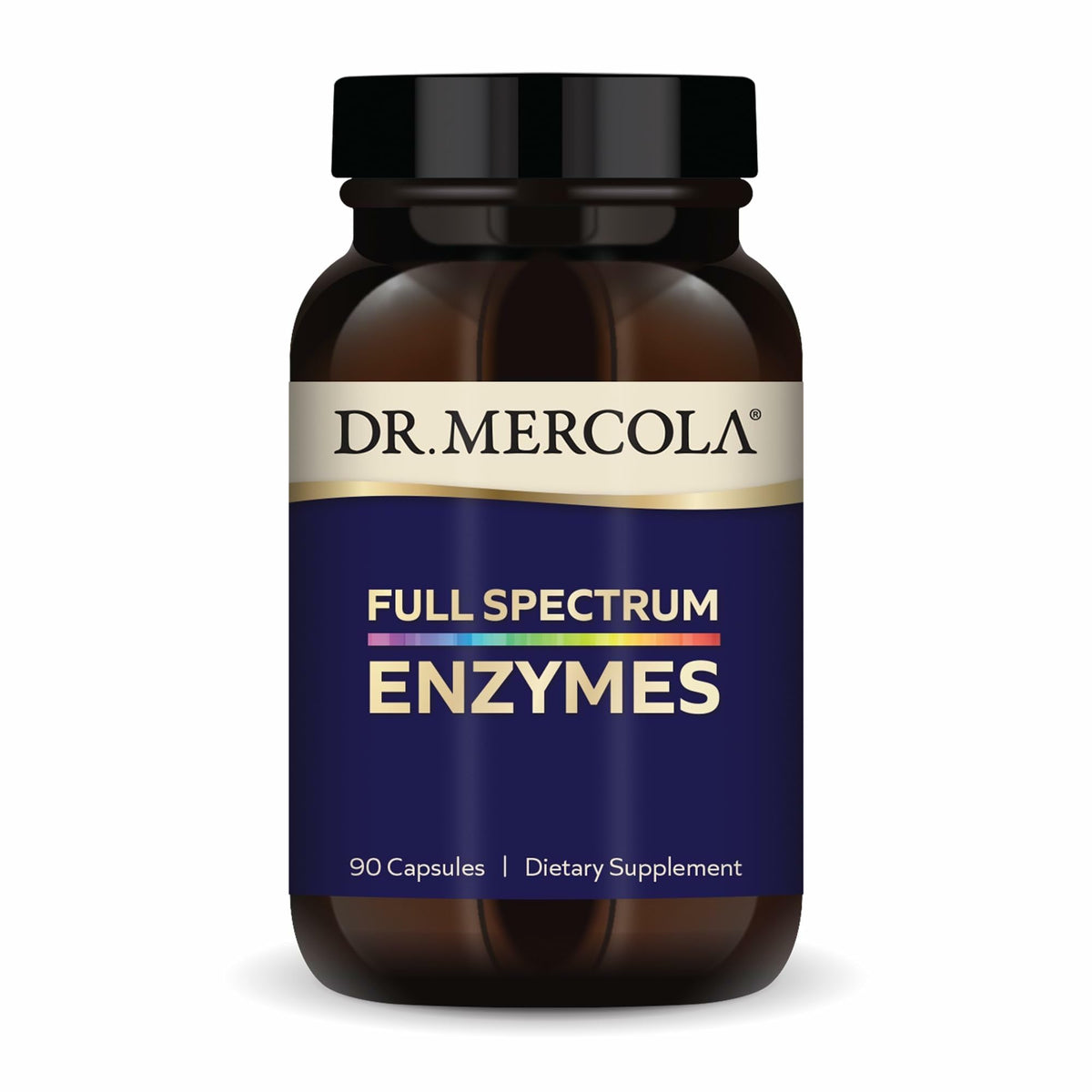 Dr. Mercola frente del producto que muestra la presentación y beneficio digestivo