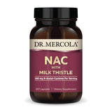Dr. Mercola vista frontal del frasco con etiqueta clara y beneficios