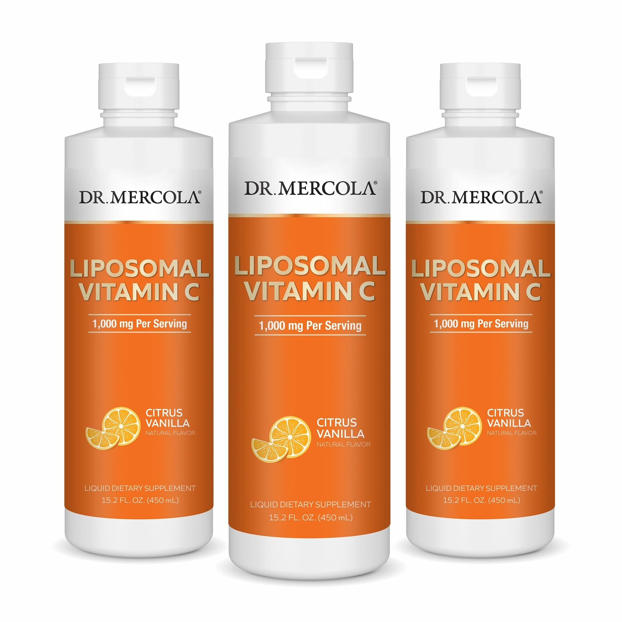 Dr. Mercola frontal del envase mostrando diseño y ventaja práctica