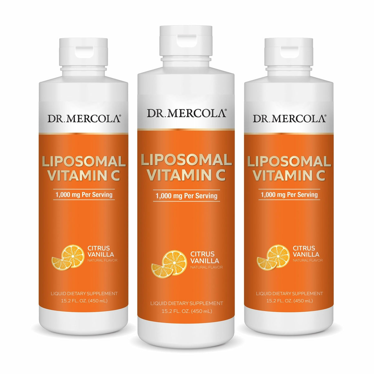 Dr. Mercola frontal del envase mostrando diseño y ventaja práctica
