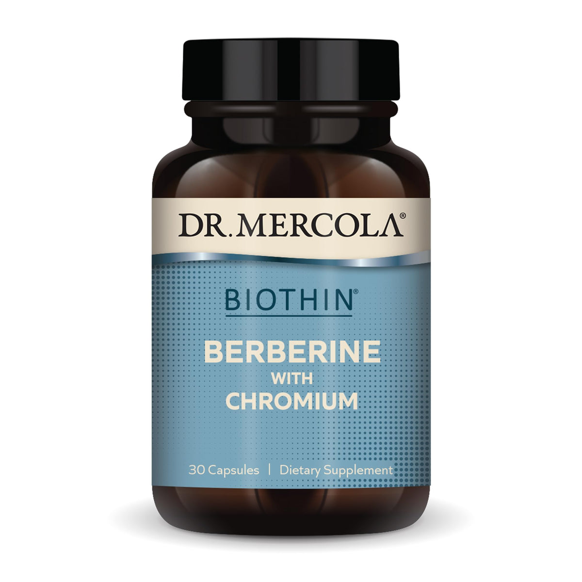 Dr. Mercola imagen frontal del envase que muestra marca y beneficio metabólico