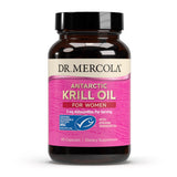 Dr. Mercola frasco frontal mostrando etiqueta y beneficios de omega‑3
