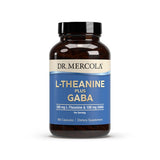 Dr. Mercola vista frontal del frasco, envase claro y beneficio de calma