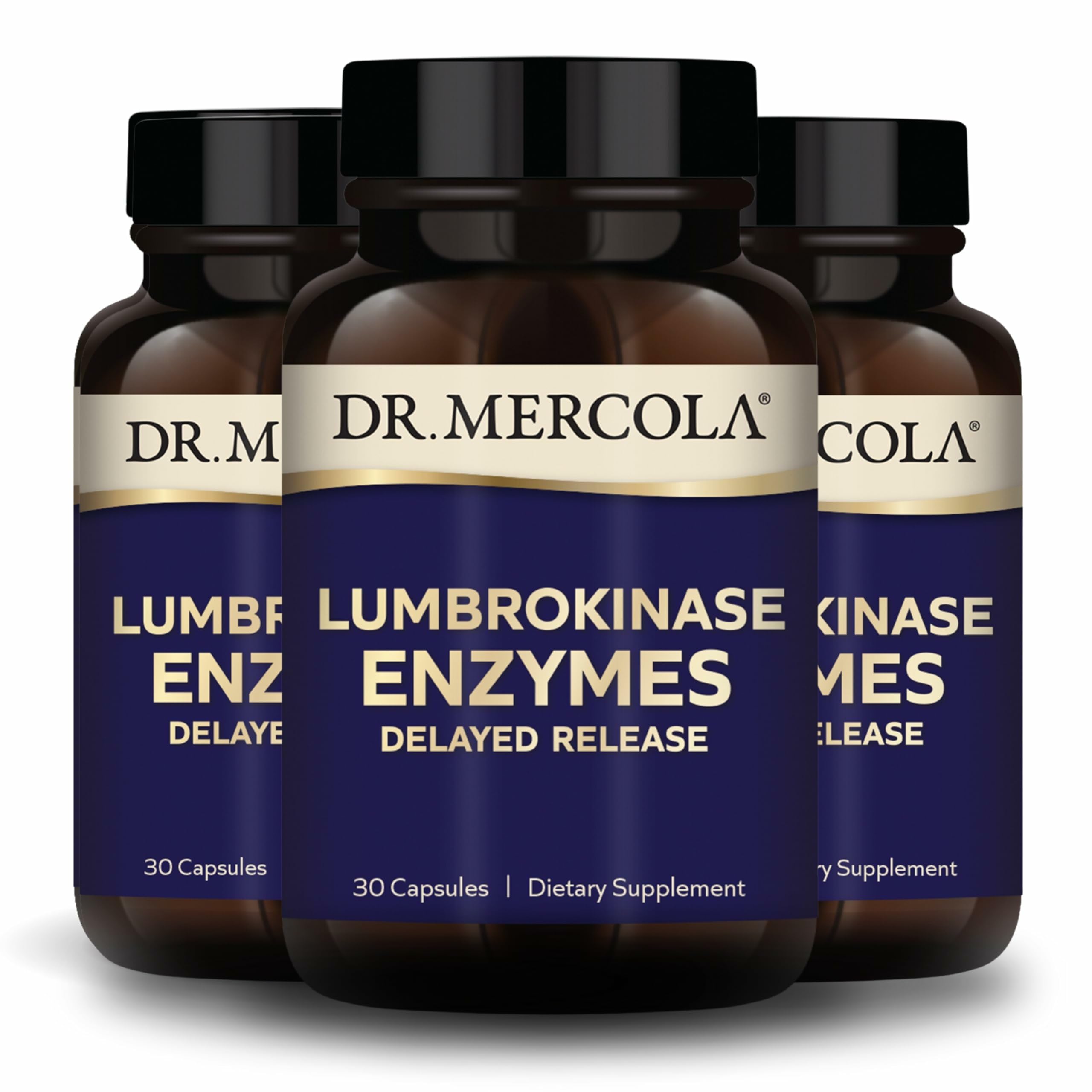 Dr. Mercola frontal del envase mostrando etiqueta y beneficios