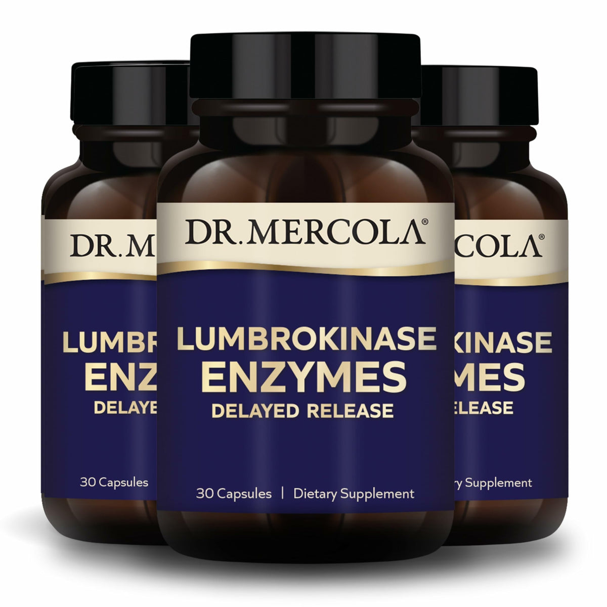 Dr. Mercola frontal del envase mostrando etiqueta y beneficios