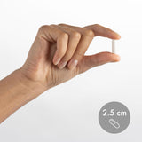 Dr. Mercola comparación de tamaño de frasco para visual de cantidad