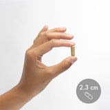 Dr. Mercola comparación del tamaño de la cápsula para visualización realista
