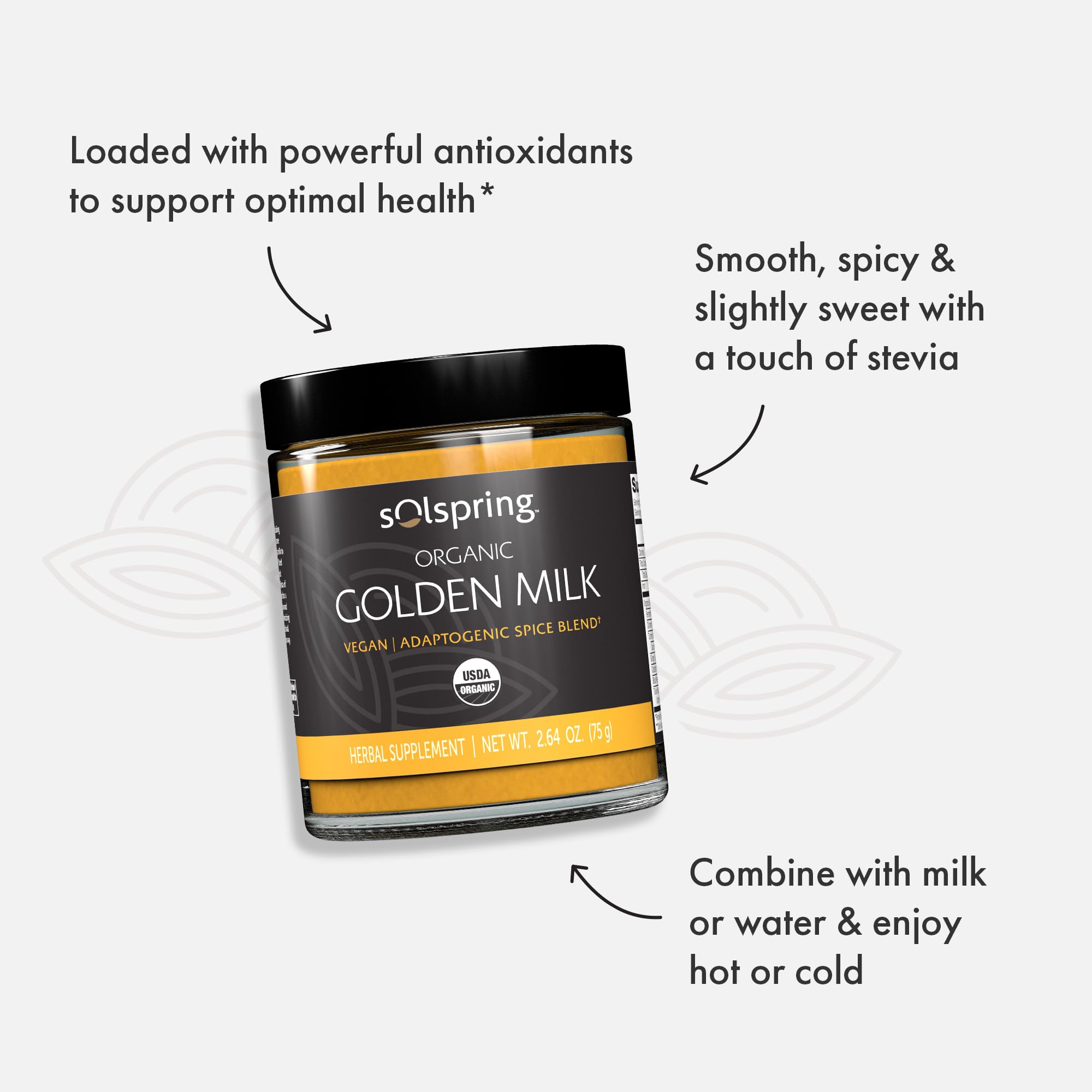 Dr. Mercola taza preparada de Golden Milk con espuma cremosa para confort