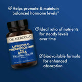 Dr. Mercola close-up de textura liposomal que sugiere mejor absorción