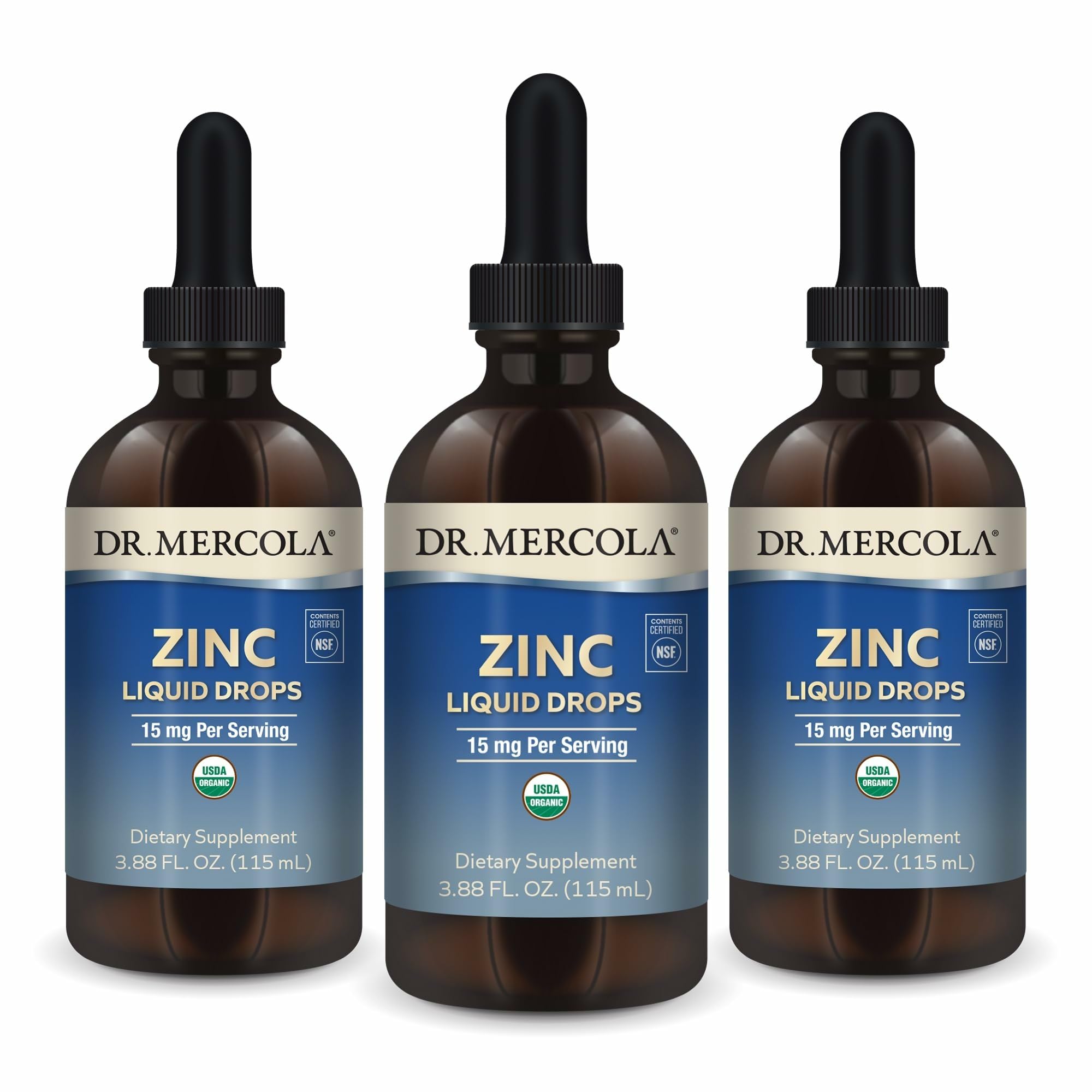 Dr. Mercola frente del empaque mostrando diseño y credenciales
