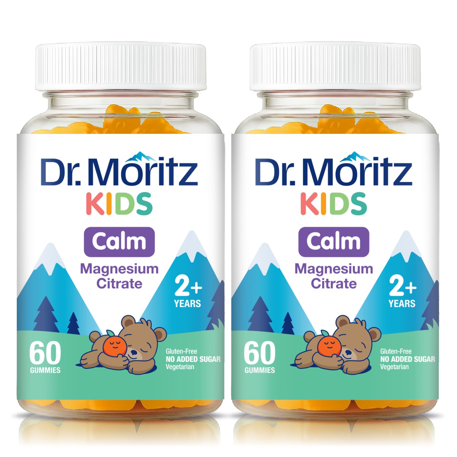 DR. MORITZ envase frontal que muestra pack de gomitas y beneficios claros