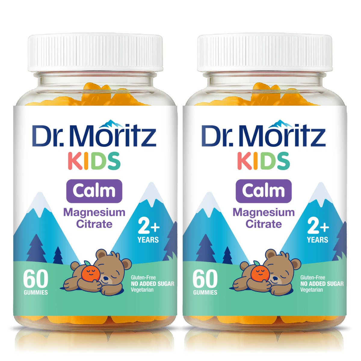 DR. MORITZ envase frontal que muestra pack de gomitas y beneficios claros
