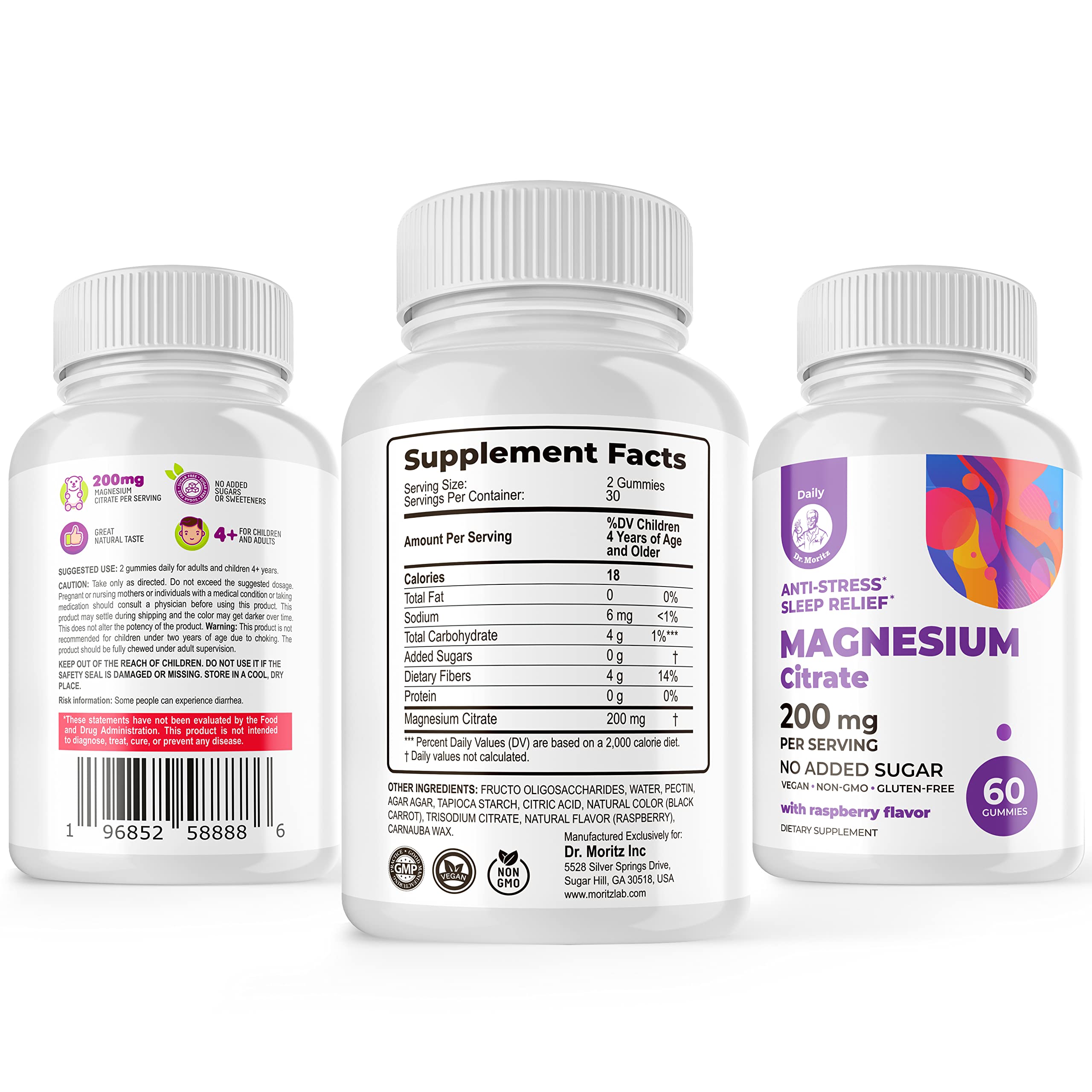DR. MORITZ primer plano de textura de gominola, aspecto masticable apetecible