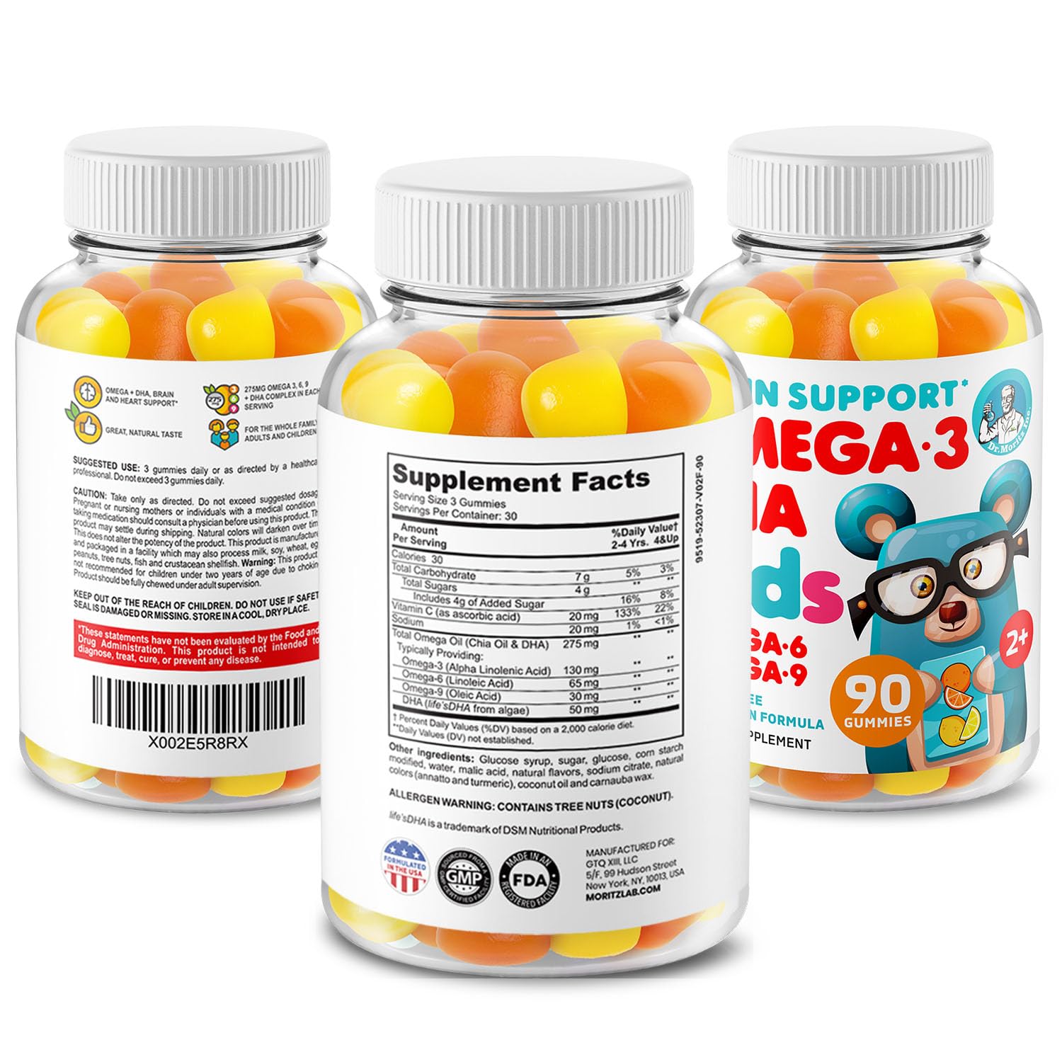 DR. MORITZ ingredientes naturales con aceite de chía y vitamina C