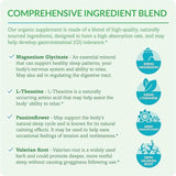 Dr. Olivia Naturals persona tomándola antes de dormir para apoyo natural