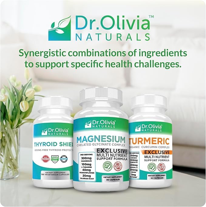 Dr. Olivia Naturals frasco en mesa de noche evocando rutina de sueño tranquila