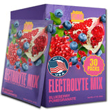 Dr. Price's empaque frontal Blueberry Pomegranate mostrando 30 sobres y beneficio de hidratación limpia