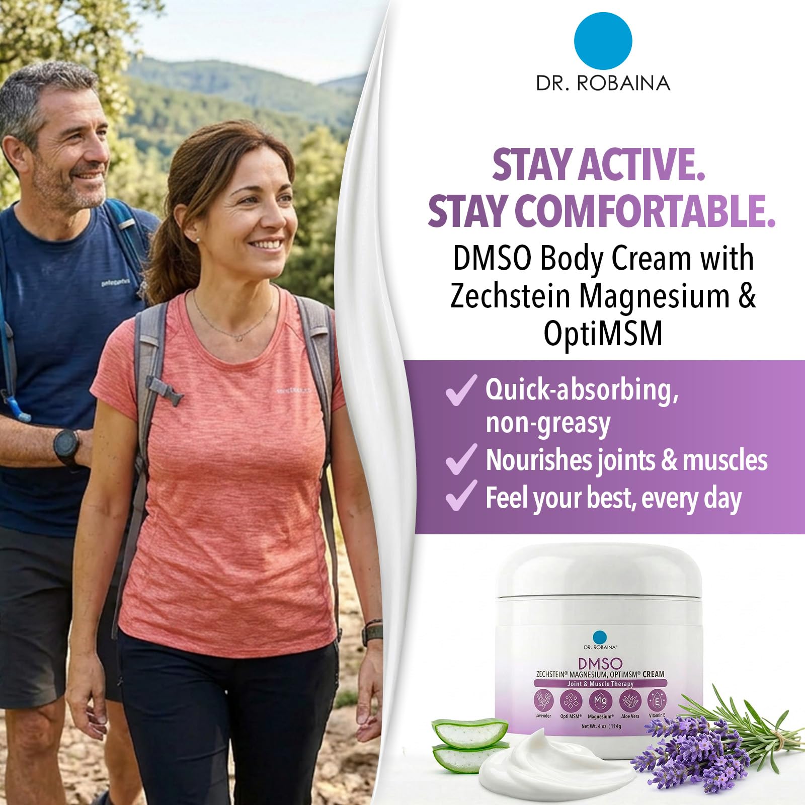 Dr. Robaina textura cremosa en mano, fácil absorción y aplicación