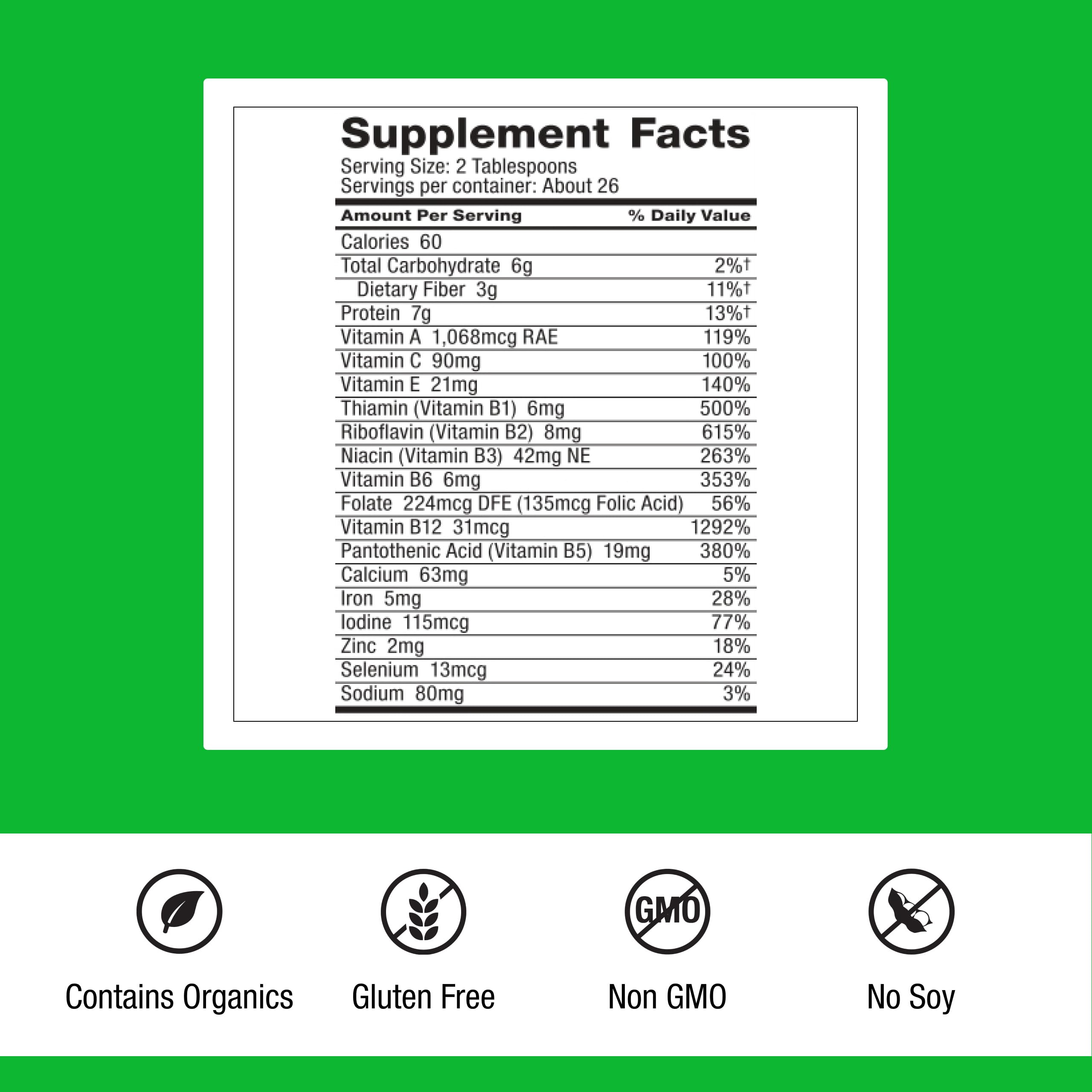 Dr. Schulze's textura del polvo superfood, aspecto fino ideal para mezclar fácilmente