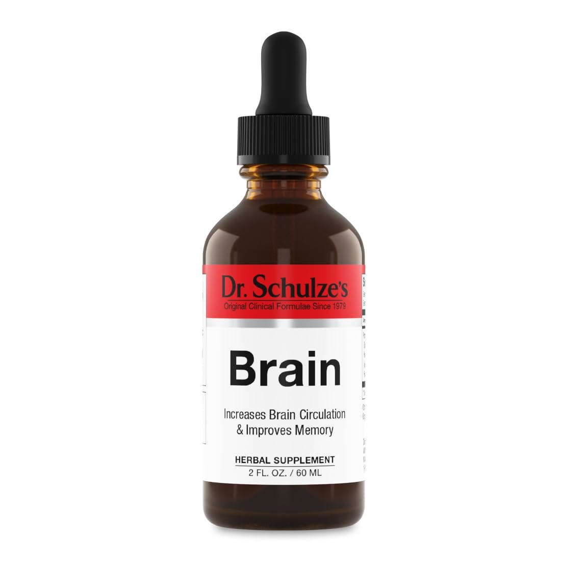 Dr. Schulze's frasco frontal mostrando etiqueta clara y beneficios