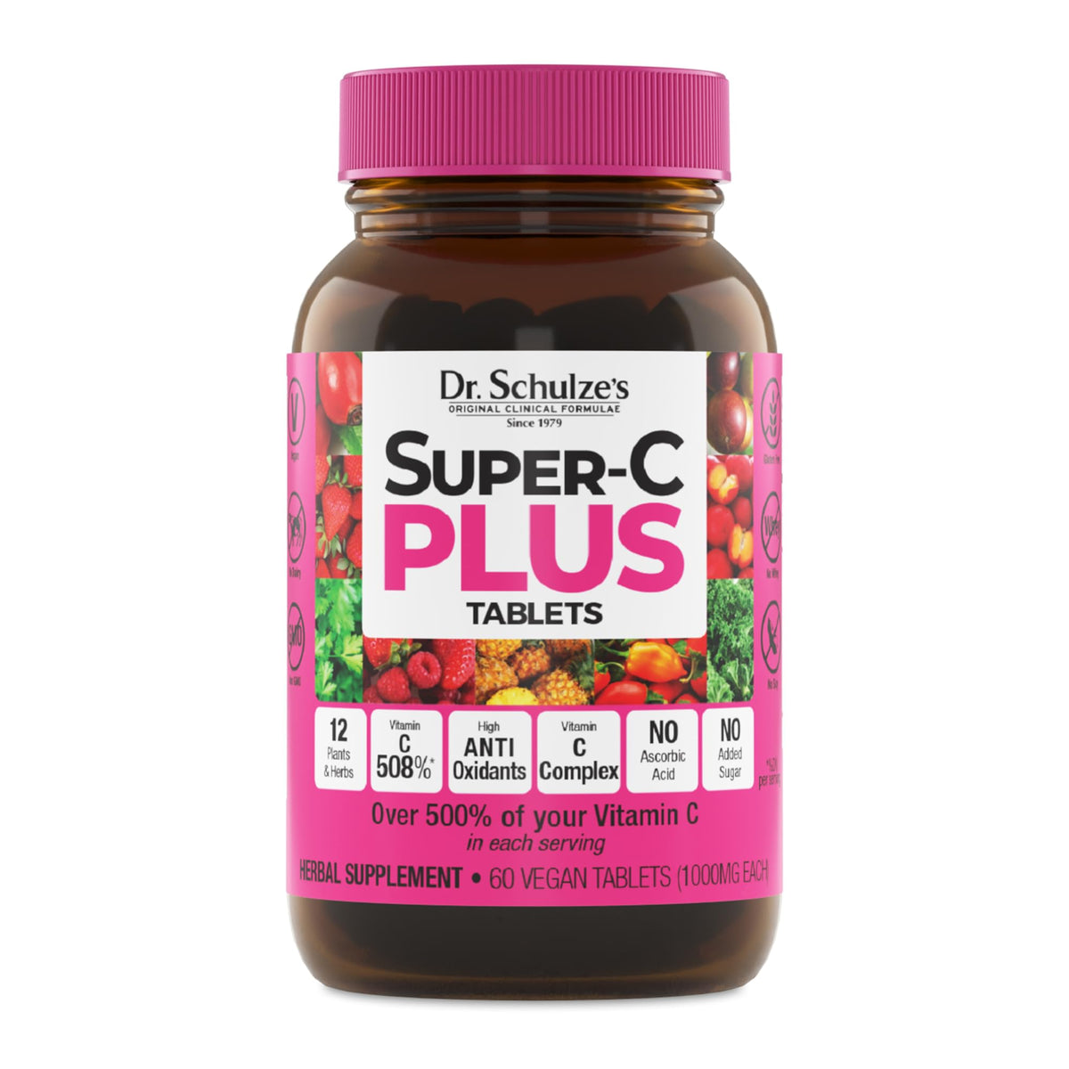 Dr. Schulze's envase frontal mostrando la marca y beneficios claros