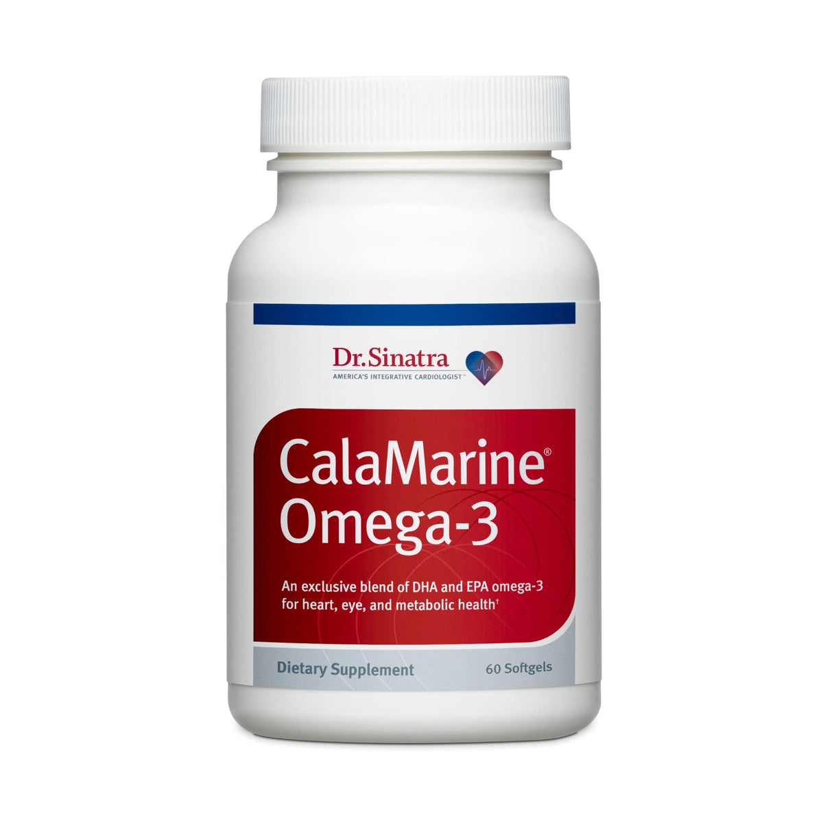Dr. Sinatra empaque frontal del producto mostrando beneficios omega-3