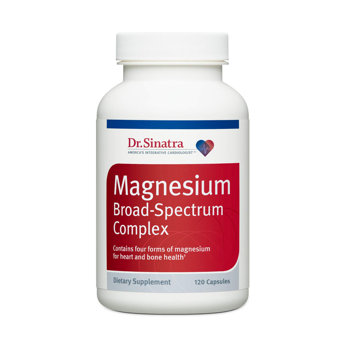 Dr. Sinatra envase frontal del suplemento magnesio para soporte cardiovascular