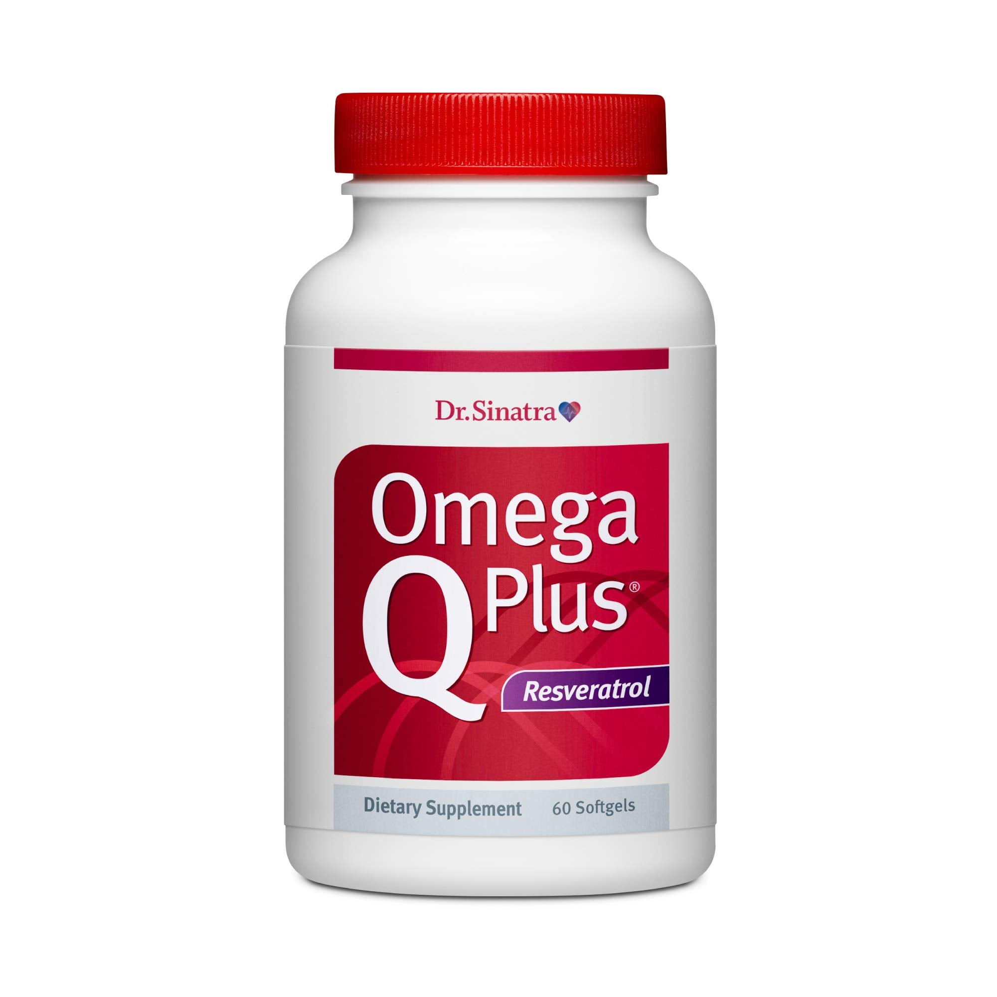 Dr. Sinatra envase frontal mostrando softgels y promesa de salud cardíaca