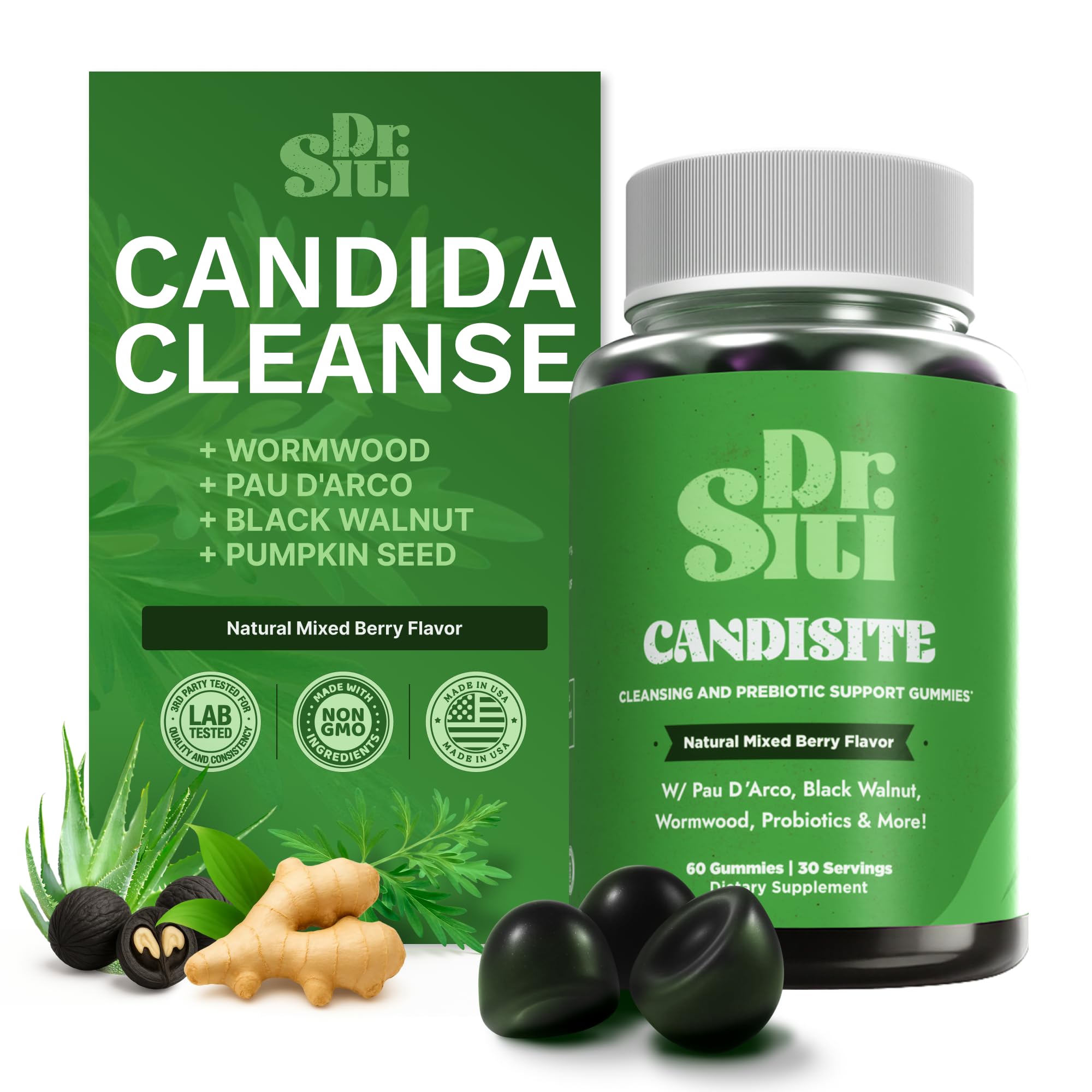Dr. Siti Candisite envase frontal mostrando marca y beneficio digestivo