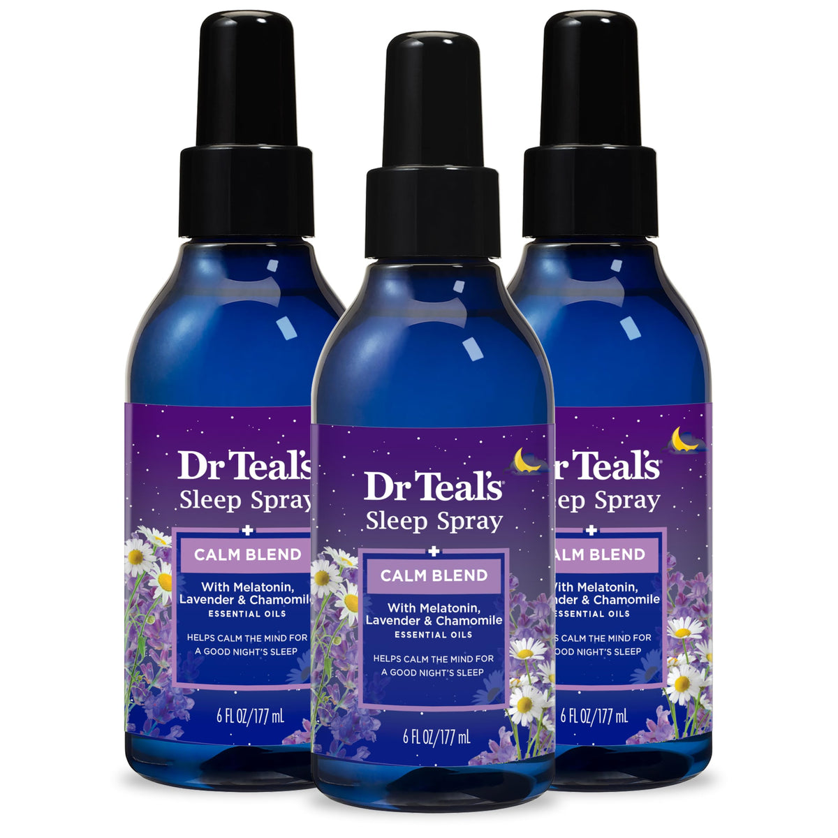 Dr Teal's vista frontal del pack de 3, presentación conveniencia