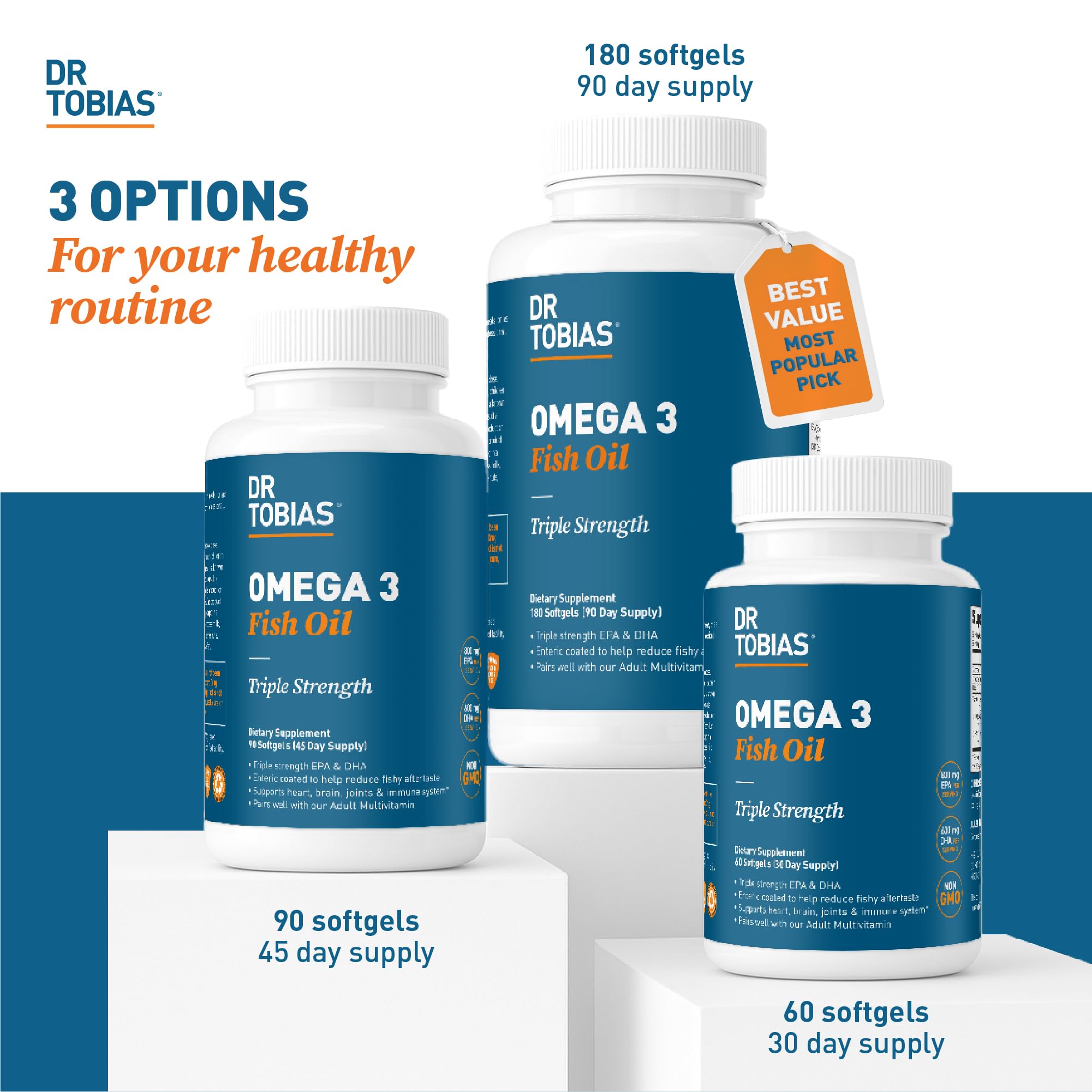 Dr. Tobias empaque lateral con tabla nutricional y dosis recomendada