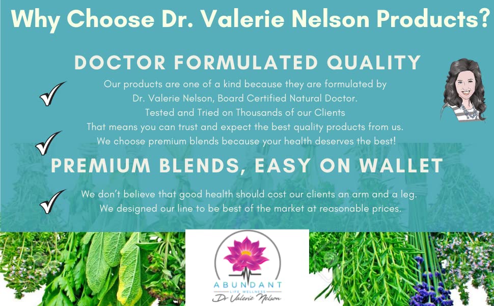 Dr. Valerie Nelson etiqueta con ingredientes destacando composición completa